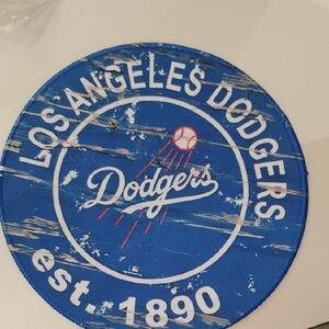 Los Angeles Dodgers Blue Round Mousepad